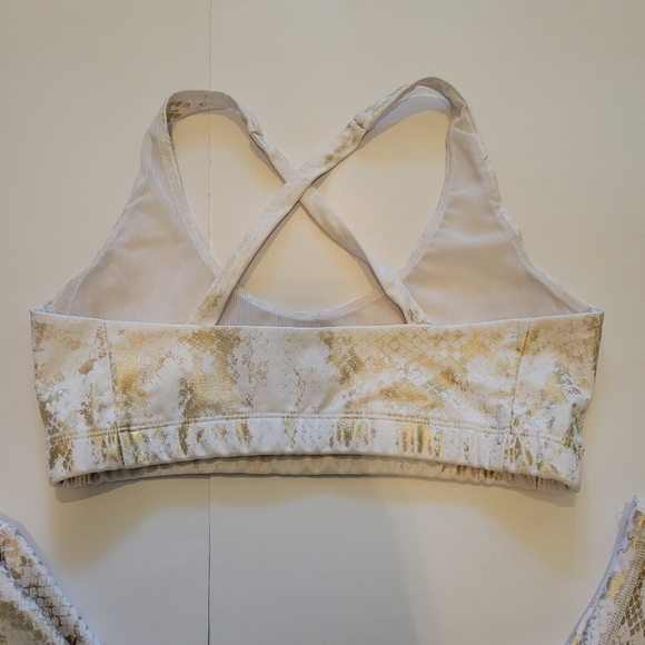 white and gold athleasure set - Picture 5 of 7